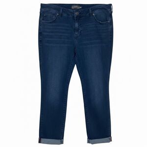 TORRID CROPPED ROLL CUFF STRETCH CASUAL EVERYDAY WEAR DENIM JEANS SIZE 18R